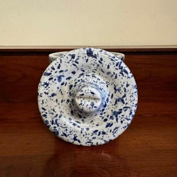 Unique Vintage Stoneware Croc Canister Jar Butter Dish Planter - Picture 2 of 9